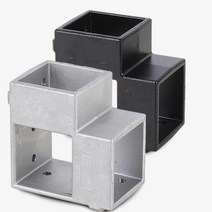 철배 선반 진열장 파고라 조립용 사각파이프 조인트 50 은색 4개