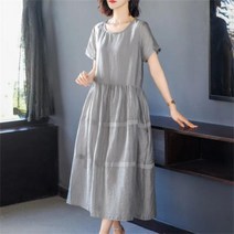 여름 여성 린넨 원피스 롱원피스 캐주얼 오버핏