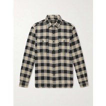 RRL 더블알엘 매트록 체크 코튼 리넨 블렌드 트윌 셔츠