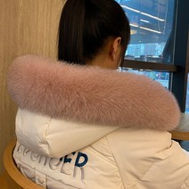 명품 모피목도리 수입 퍼 폭스 모피 칼라 리얼 울 단일 범용 다운 재킷 파이 큰 모피 칼라 단일 액세서리 모피 스카프 여성 극복