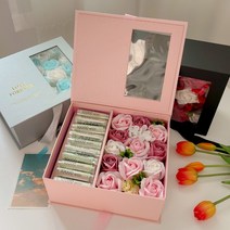 sales class비누꽃 플라워 카네이션 용돈박스/어버이날/선물(도매 문의 환영), 스카이블루