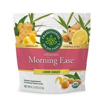 Traditional Medicinals Lozenges Organic Morning Ease 레몬 생강 일반 임신과 관련된 메스꺼움 및 입덧 완화 개별 포장된 캔디 30개 미국직, Lemon Ginger Lozenges