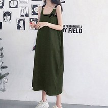 이노뱅크 루즈핏 밴드 멜빵 민소매 나시 원피스 GM0046B
