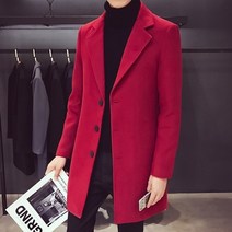 남자 트렌치코트 코디 롱코트 가을 겨울 롱 코튼 코트 뉴 울 혼방 퓨어 컬러 캐주얼 비즈니스 패션 남성 의류 슬림 피트 윈드 브레이커 재킷 340