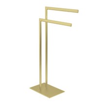 Kingston Brass SCC3097 Edenscape 받침대 듀얼 타월 랙 브러시드 황동 633849