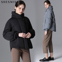 쉬즈미스 하이넥 덕다운 숏 패딩 점퍼