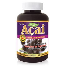아사이 베리 14000mg 180식물성캡슐 50배 농축 acai, 4병, 3+1병/180캡슐, 180캡슐