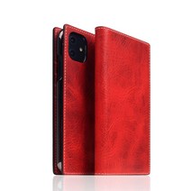 SLG Design iPhone 12 mini 가죽 케이스 수첩형 [ 베지터블 타닌 왁스 이탈리안 가죽 카드 수납 Qi 충전 무선 충전 아이폰 12 미니 커버 ] Badalassi Wax case SD19697i12(레드) [일본 정규 대리점품]