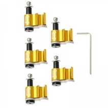 2x 5팩 자전거 케이블 가이드 브레이크 케이블 변속기 케이블 베이스 가이드 클립 피팅 라인 튜브 하우징 - 골드, 금, 21.5x20mm, 알루미늄 합금