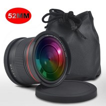 니콘 D7100 D7000 D5500 D5300 D5200 D5100 D3300 D3200 D3100 용 매크로 부분이 있는 52MM 0.43x 전문가 HD 광각 렌즈, Nikon