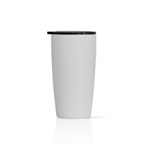 하이픈 텀블러 300ml 무지, 블랙투명 뚜껑, 그레이