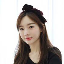벨벳 새침 머리띠 벨벳머리띠 예쁜 리본 와이드 넓은 겨울 여자 헤어밴드