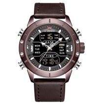 고급 중저가시계 NAVIFORCE 남자 럭셔리 브랜드 가죽 방수 석영 손목 군사 346