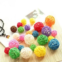 7cm 라탄볼 6p 등나무공 크리스마스오너먼트 감성소품