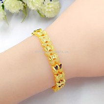 WARM 베트남 사금 여성 24K 순 골드 액세서리 999오래 되다 색상이변하지않음 라이크 태국 자여자 팔찌