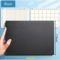 자기 훈련 할 일 목록 노트북 작업 계획 좋은 일정 노트 북 일정 계획 습관 추적기 마인드 맵 2022 신제품, 3.Black