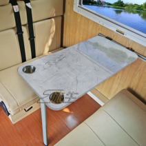 캠핑카 탈부착식 접이식 테이블 부품 개조 리모델링, Cloud Lime데스크탑키트400x800mm