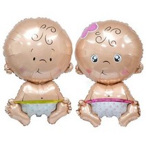 아기 모양 호일풍선 브라이덜 샤워 돌잔치 파티 용품, 노랑(남아), 옵션선택:노랑(남아)