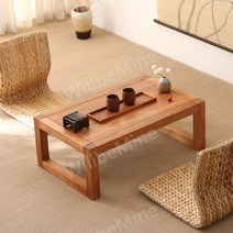 전통찻상 레트로 차상 접이식 술상 밥상 다도상 좌식, 길이 50x폭 40x높이 30(세각5x5cm)