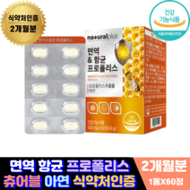 구강항균 프로폴리스 츄어블 아연 60정