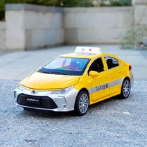 1:32 아우디 폭스바겐 택시 다이캐스트 장난감 자동차 모형 피규어, 코롤라 렌탈 옐로우