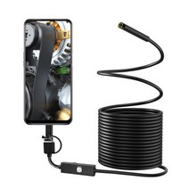 배관내시경카메라 자동차 내시경 카메라 3.9/5.5/7/8mm Usb c 파이프 보어스코프 전자 엔진 실린더 미니 검사 전화용, CHINA, 10m, 5.5mm hard-720P