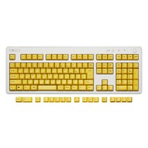 REALFORCE 히가시 프레 R3 키보드 R3S 키보드 대응 컬러 키 캡 세트 일본어 배열 129 키 가나 없음 옐로우 승화 인쇄 풀 키 M0353J