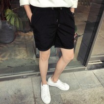 짐옴므 남자 밴딩 5부 무지 면 반바지 츄리닝 반바지