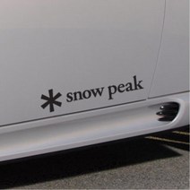 캠핑카 스노우픽 Snow Peak 차량스티커 첫차선물 30대남성 셀프튜닝 데칼, 1개, 레드 중형