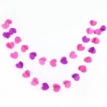 파티궁 입체하트가랜드, 4세트, 로즈핑크퍼플