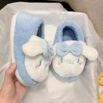 산리오 홈 퍼지 슬리퍼 미끄러방지 귀여운 자수 샌들, B, 235