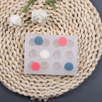 수제몰드 - 조개 가리비 12구 납작테두리 실리콘몰드