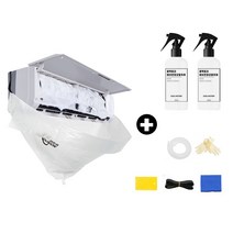 1+1 쿨팩토리 에어컨 항균탈취제 상큼레몬향(150ml + 150ml), 에어컨탈취제(+벽걸이에어컨청소도구)