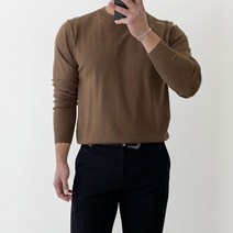 간빠레 봄 가을 겨울 부드러운 라운드 니트