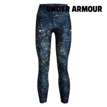 언더아머 언더아머레깅스 EQJ 1369955-408 여성 프로젝트 락 HeatGear 노슬립 웨이스트밴드 앵클 레깅스