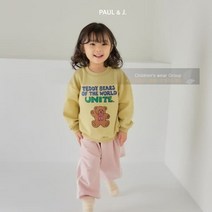 디작소 여아 남아 아동 봄 테디베어 맨투맨 티셔츠