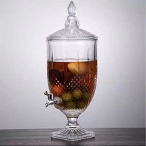 음료 디스펜서 아트웨어 글라스 쥬스 디스팬서 냉수포트 가정용 내열유리 냉장고 물병 워터저그, 2L, G