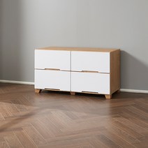 유포리아 화이트 거실장 와이드 서랍형 문갑형, 서랍형 거실장