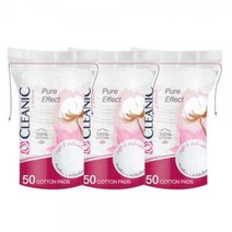 클레아닉 100%천연순면화장솜 소프트터치 50매x3sets