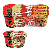 농심 큰컵 4종 (신라면 5입 + 짜파게티 5입 + 김치큰사발 3입 + 얼큰너구리 3입), 2세트