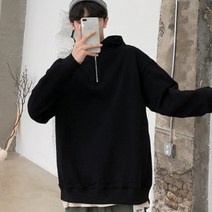 후노락 무지후드티 기모안감 하프집업 IS-ANR02