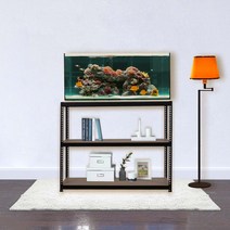 수조받침대 어항선반 축양장 3단 600 x 500 x 750, 블랙