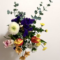 [아뉴뱅] 생화 소형 중형 대형 꽃다발 기분전환 생일 축하 선물 꽃택배 모듬꽃, 중형(꽃만)