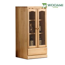 [우아미아이] [우아미가구]오그던 엘다원목 유리도어 1200장식장, 색상:엘다원목