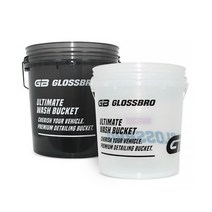 글로스브로 슈프림 투명버킷 18L + 레드그립, 화이트