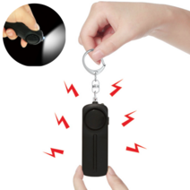 Life Rhythm 안전 휴대용 호신용품 호신용 경보기, 블랙, 1개