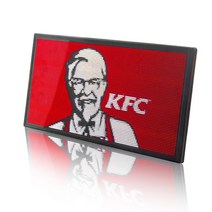 led 전광판 네온 라인조명 미니 광고판 실내 반옥외 LED 광고 디스플레이 간판 53X27cm 와이파이 프로그램 가능한 상점 창 사인 보드 RGB 컬러 스크린 패널, [01] Single Side Display