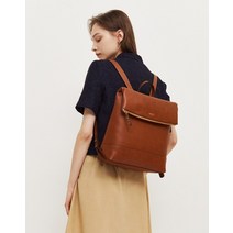 22SS 브라운 로고배색 가죽 백팩 WIBA2E405W2