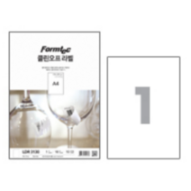 LDR-3031(1칸)클린오프라벨 레이저잉크젯겸용 10매 폼텍전산라벨