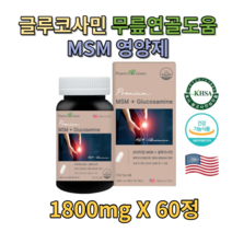 관절염 무릎 연골 허리디스크 손가락 관절 고관절 영양제 글루코사민 2개월분, 1box(60캡슐)